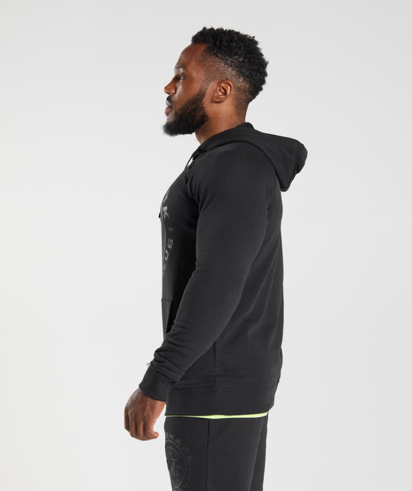 Men's Gymshark Legacy Hoodie Black | NZ 6IXOFE